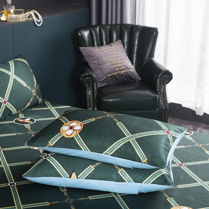 91家纺网 家纺一手货源 找家纺 迷仙巢2021新款冰丝凉席（床裙款） 英伦风范