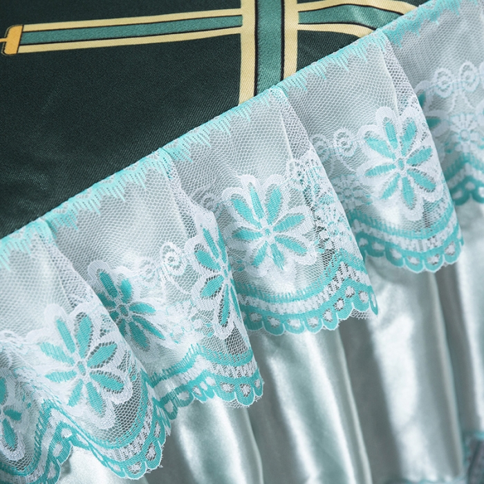 91家纺网 家纺一手货源 找家纺 迷仙巢2021新款冰丝凉席（床裙款） 英伦风范