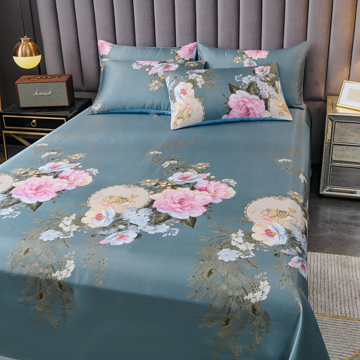 91家纺网 家纺一手货源 找家纺 （总）迷仙巢2021新款印花冰丝凉席（床单款）