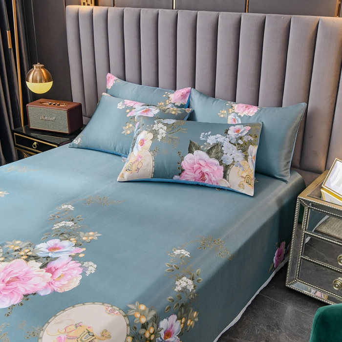 91家纺网 家纺一手货源 找家纺 （总）迷仙巢2021新款印花冰丝凉席（床单款）