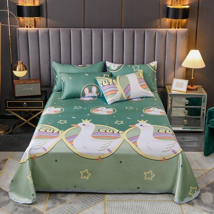 91家纺网 家纺一手货源 找家纺 迷仙巢2021新款印花冰丝凉席（床单款） 动物乐园