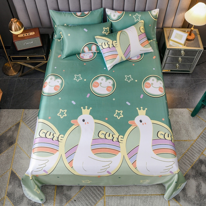 91家纺网 家纺一手货源 找家纺 迷仙巢2021新款印花冰丝凉席（床单款） 动物乐园