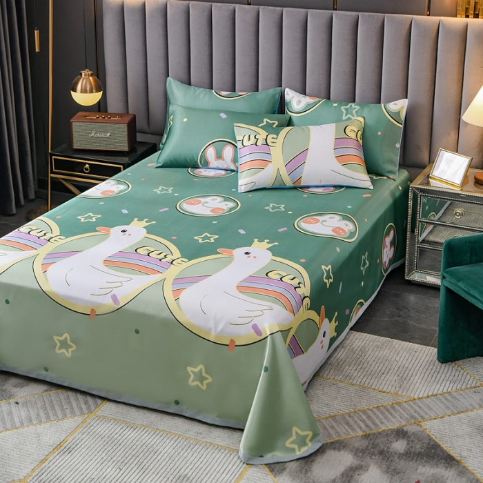 91家纺网 家纺一手货源 找家纺 迷仙巢2021新款印花冰丝凉席（床单款） 动物乐园