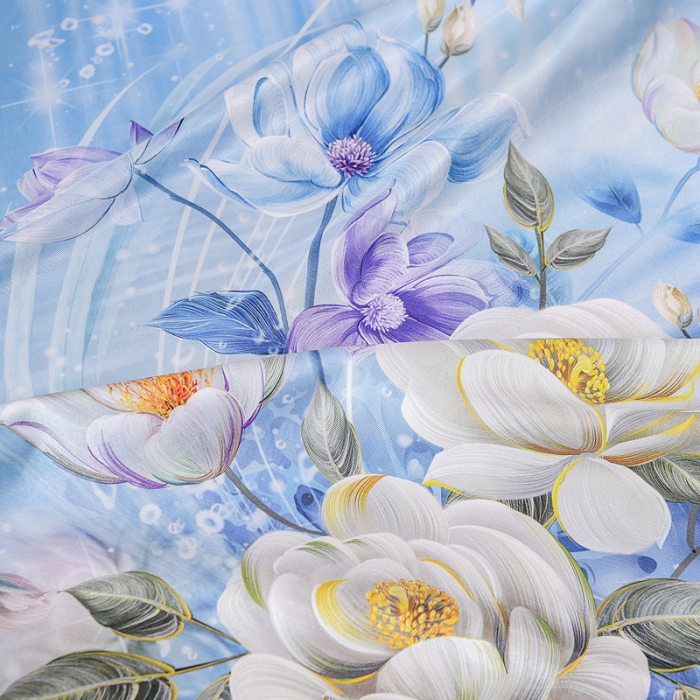 91家纺网 家纺一手货源 找家纺 迷仙巢2021新款印花冰丝凉席（床单款） 清新花语