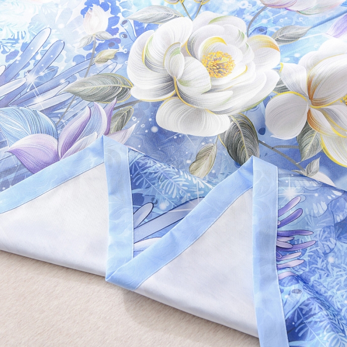 91家纺网 家纺一手货源 找家纺 迷仙巢2021新款印花冰丝凉席（床单款） 清新花语