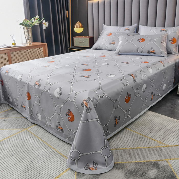 91家纺网 家纺一手货源 找家纺 迷仙巢2021新款印花冰丝凉席（床单款） 天马行空