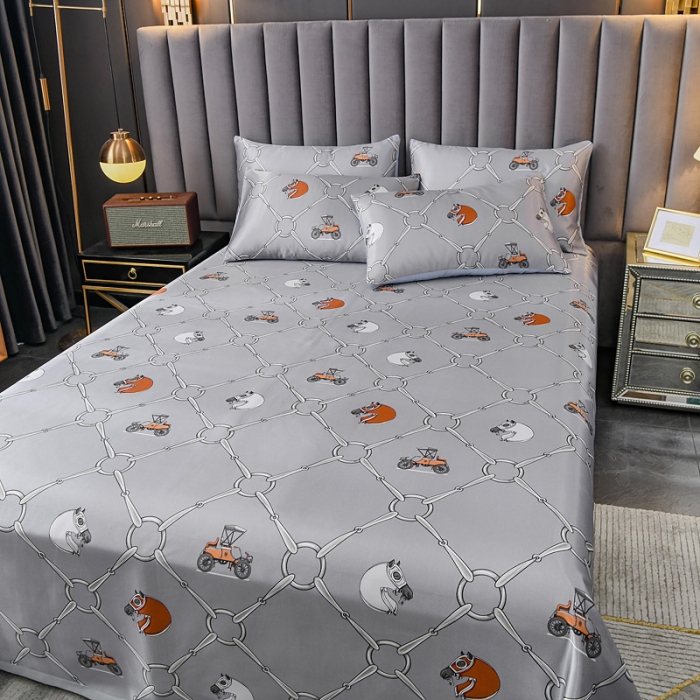 91家纺网 家纺一手货源 找家纺 迷仙巢2021新款印花冰丝凉席（床单款） 天马行空