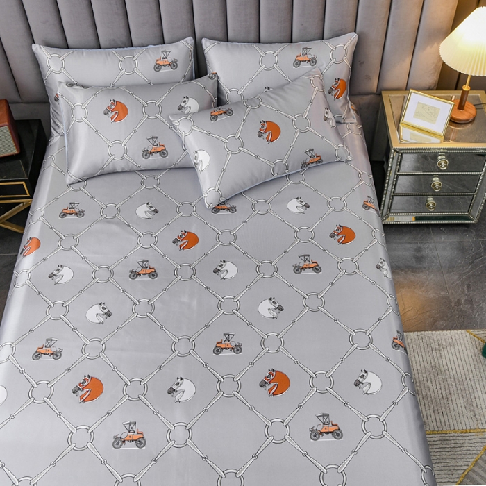 91家纺网 家纺一手货源 找家纺 迷仙巢2021新款印花冰丝凉席（床单款） 天马行空