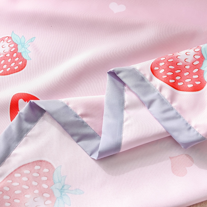 91家纺网 家纺一手货源 找家纺 迷仙巢2021新款印花冰丝凉席（床单款） 甜心草莓