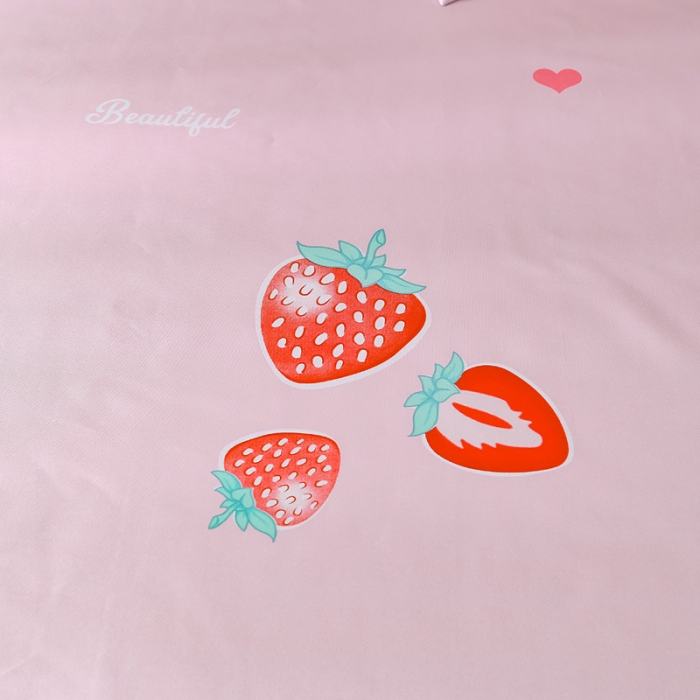 91家纺网 家纺一手货源 找家纺 迷仙巢2021新款印花冰丝凉席（床单款） 甜心草莓