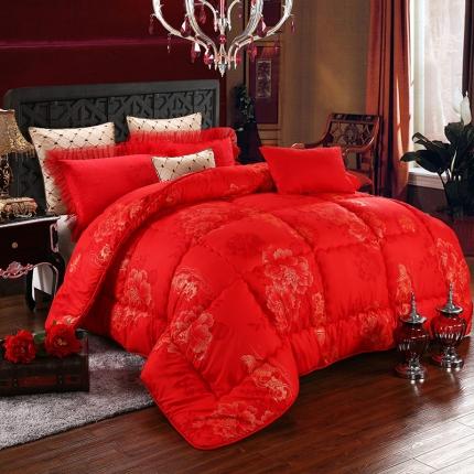 91家纺网 家纺一手货源 找家纺 浩情国际 2026新款烫金婚庆被子 鸳鸯戏水被