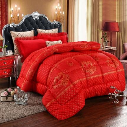 91家纺网 家纺一手货源 找家纺 浩情国际 2026新款烫金婚庆被子 永结同心被