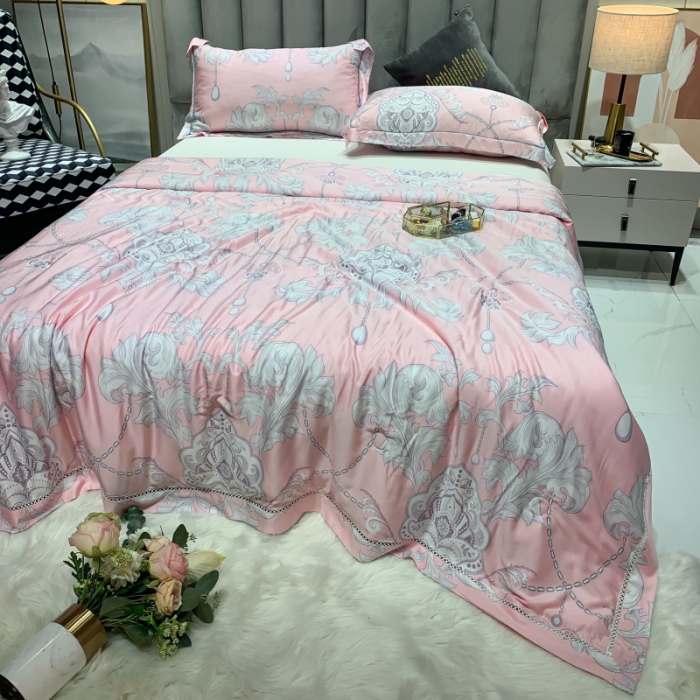 91家纺网 家纺一手货源 找家纺 棉生活家纺 2022新款莫代尔天丝夏被 辉煌时刻-粉