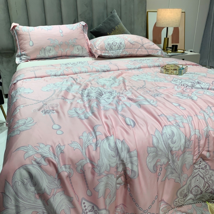 91家纺网 家纺一手货源 找家纺 棉生活家纺 2022新款莫代尔天丝夏被 辉煌时刻-粉