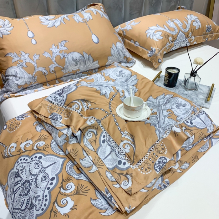 91家纺网 家纺一手货源 找家纺 棉生活家纺 2022新款莫代尔天丝夏被 辉煌时刻-桔