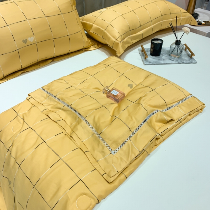 91家纺网 家纺一手货源 找家纺 棉生活家纺 2022新款莫代尔天丝夏被 卡洛特-黄