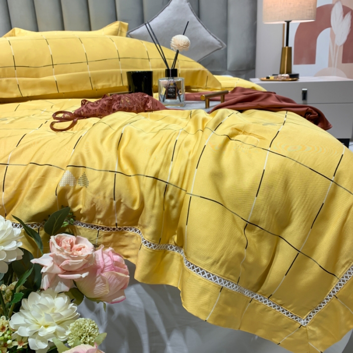 91家纺网 家纺一手货源 找家纺 棉生活家纺 2022新款莫代尔天丝夏被 卡洛特-黄