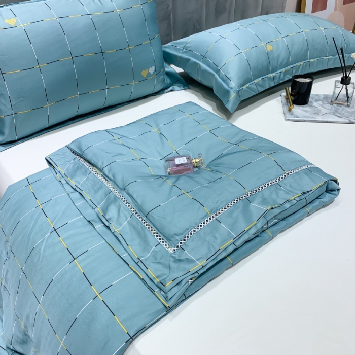 91家纺网 家纺一手货源 找家纺 棉生活家纺 2022新款莫代尔天丝夏被 卡洛特-绿