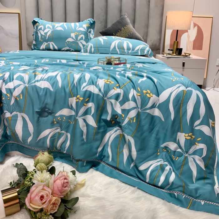 91家纺网 家纺一手货源 找家纺 棉生活家纺 2022新款莫代尔天丝夏被 耶利亚