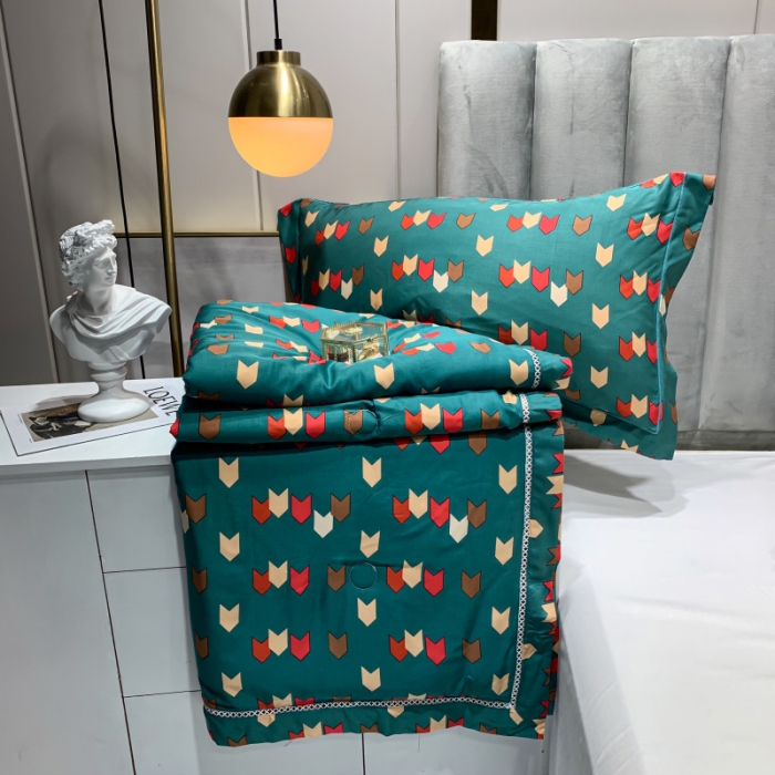 91家纺网 家纺一手货源 找家纺 棉生活家纺 2022新款莫代尔天丝夏被 自由之旅-绿