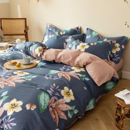 91家纺网 家纺一手货源 找家纺 （总）盛馨家纺 2023新款美式田园风全棉四件套,春江花月,大灰格,花语之都兰,恐龙家族绿,麦田印画米,陌上花开兰,鸟语花香,繁花依旧黄,伊卡洛斯灰