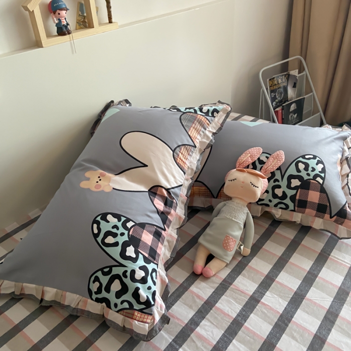 91家纺网 家纺一手货源 找家纺 仟网汇 2021新款全棉夏被四件套心之所向-兰