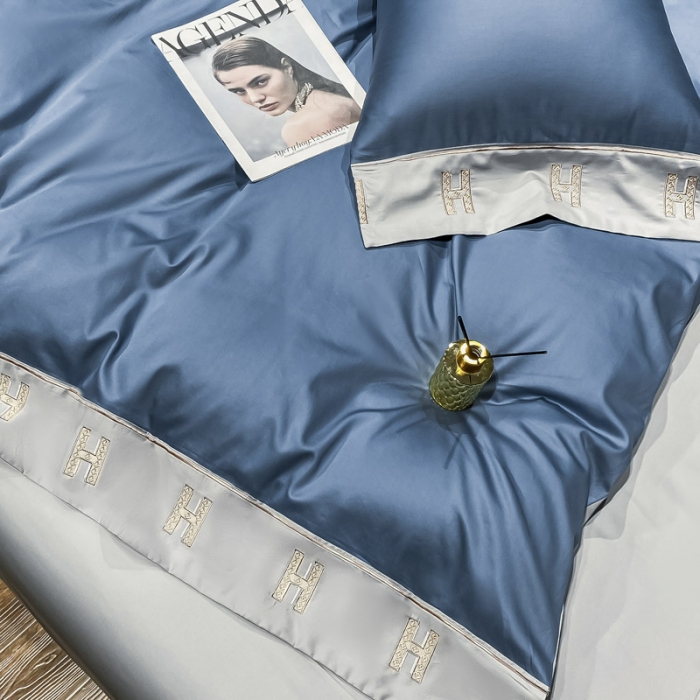 91家纺网 家纺一手货源 找家纺 蓝米卡夫 2021新款艾迪&amp;卡夫单枕套 艾迪-宾利蓝+银灰