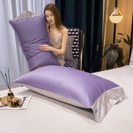 蓝米卡夫 2021新款艾迪&amp;卡夫单枕套 卡夫-曼紫+银灰