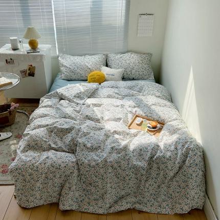 91家纺网 家纺一手货源 找家纺 2021新款简约风40s13372全棉喷气四件套