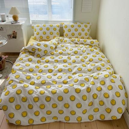 91家纺网 家纺一手货源 找家纺 2021新款简约风40s13372全棉喷气四件套