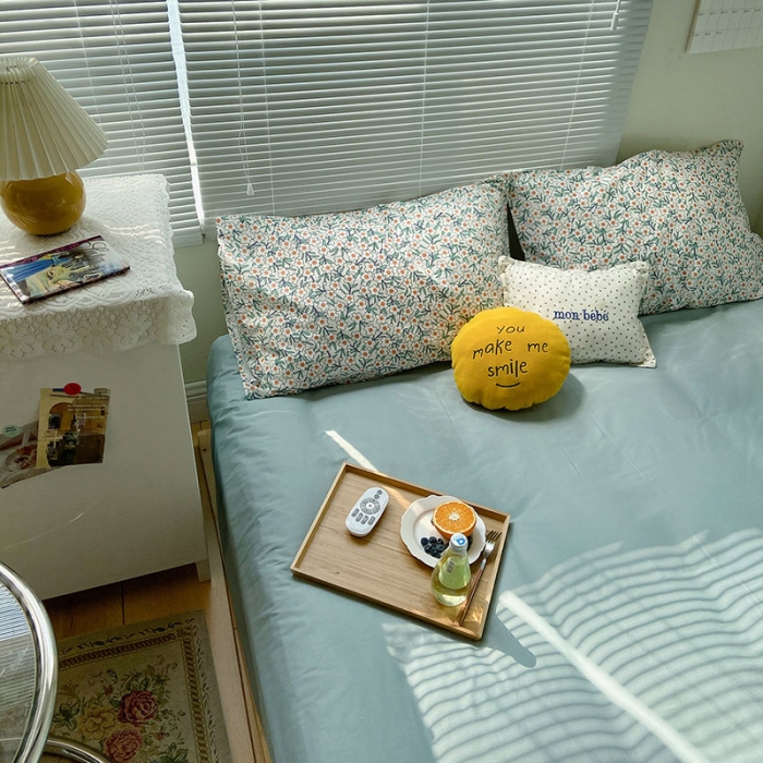 91家纺网 家纺一手货源 找家纺 2021新款简约风40s13372全棉喷气四件套