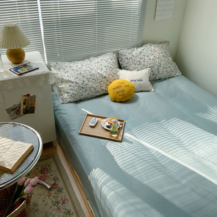 91家纺网 家纺一手货源 找家纺 2021新款简约风40s13372全棉喷气四件套