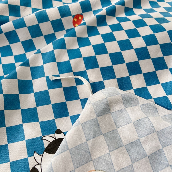 91家纺网 家纺一手货源 找家纺 2021新款简约风40s13372全棉喷气四件套 牛萌萌