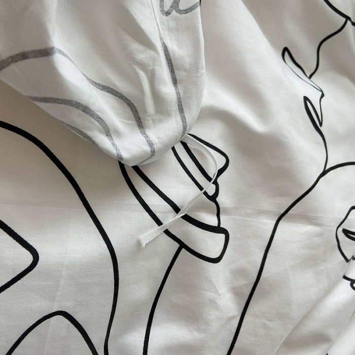 91家纺网 家纺一手货源 找家纺 2021新款简约风40s13372全棉喷气四件套 印象