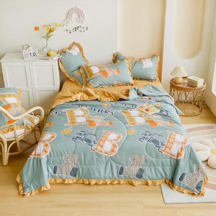 91家纺网 家纺一手货源 找家纺 （总）眠屿 2021新款洛卡棉夏被四件套