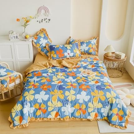 91家纺网 家纺一手货源 找家纺 （总）眠屿 2021新款洛卡棉夏被四件套