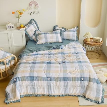 91家纺网 家纺一手货源 找家纺 （总）眠屿 2021新款洛卡棉夏被四件套