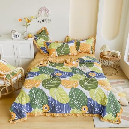 91家纺网 家纺一手货源 找家纺 （总）眠屿 2021新款洛卡棉夏被四件套