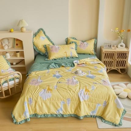 91家纺网 家纺一手货源 找家纺 （总）眠屿 2021新款洛卡棉夏被四件套