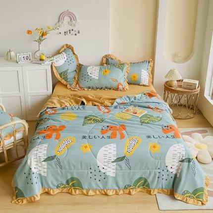 91家纺网 家纺一手货源 找家纺 眠屿 2021新款洛卡棉夏被四件套 维罗纳