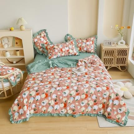 91家纺网 家纺一手货源 找家纺 眠屿 2021新款洛卡棉夏被四件套 新雅