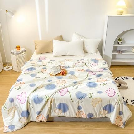 91家纺网 家纺一手货源 找家纺 佰亿莱 2024新款针织棉夏被 兰陵花