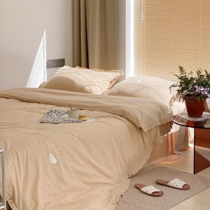 91家纺网 家纺一手货源 找家纺 （总）六巷胡同 2021新款ins风水洗棉木耳边系列