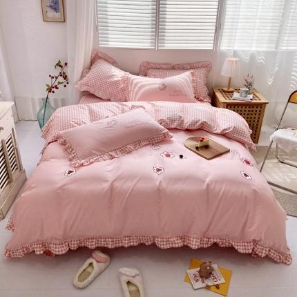 91家纺网 家纺一手货源 找家纺 （总）寐居 2021新款纯棉刺绣四件套