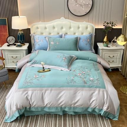 星尚家纺 100支天丝棉四件套遇见幸福系列 有氧绿