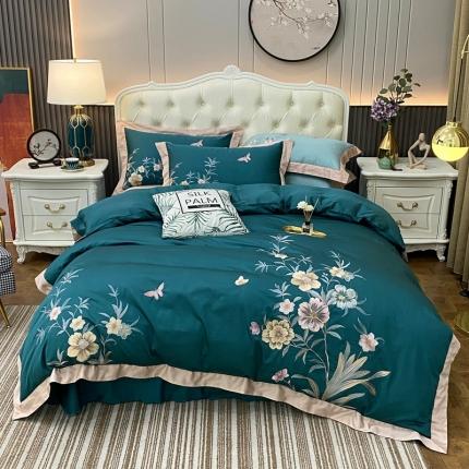 91家纺网 家纺一手货源 找家纺 星尚家纺 80支长绒棉雅韵系列 玛瑙绿