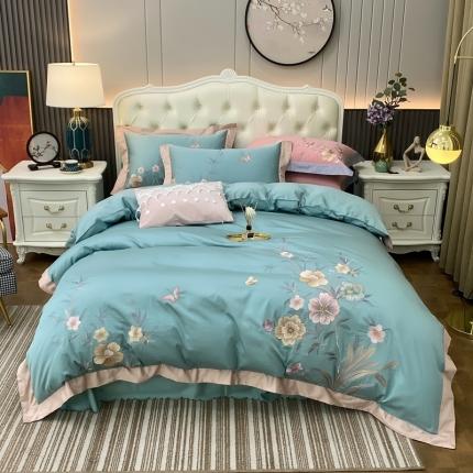 91家纺网 家纺一手货源 找家纺 星尚家纺 80支长绒棉雅韵系列 有氧绿