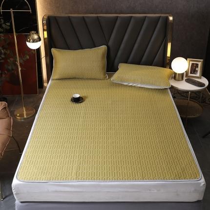 寐居家纺 2021新款纯色乳胶凉席(5mm) 姜黄