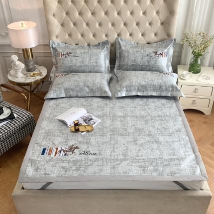 91家纺网 家纺一手货源 找家纺 馨蕊 2021新款冰碳席 一路有你-灰