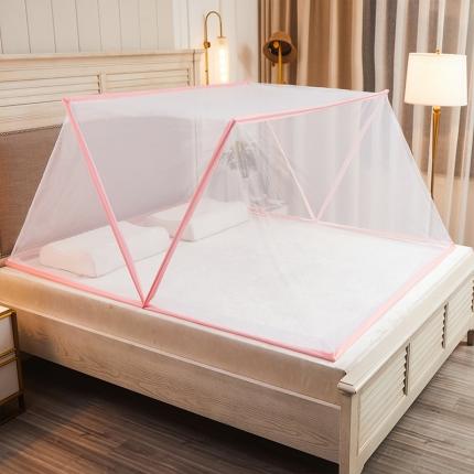 91家纺网 家纺一手货源 找家纺 新太阳蚊帐 2025新款新款可折叠无底蚊帐 粉色